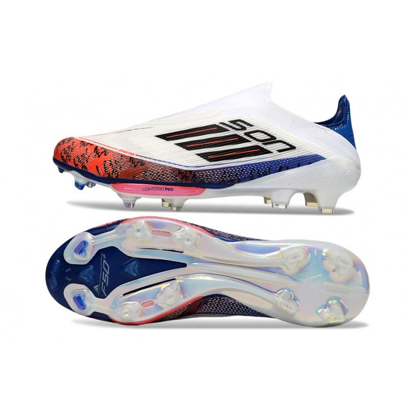 Adidas F50 Elite Laceless X Son FG Blanc Noir Rouge Vif