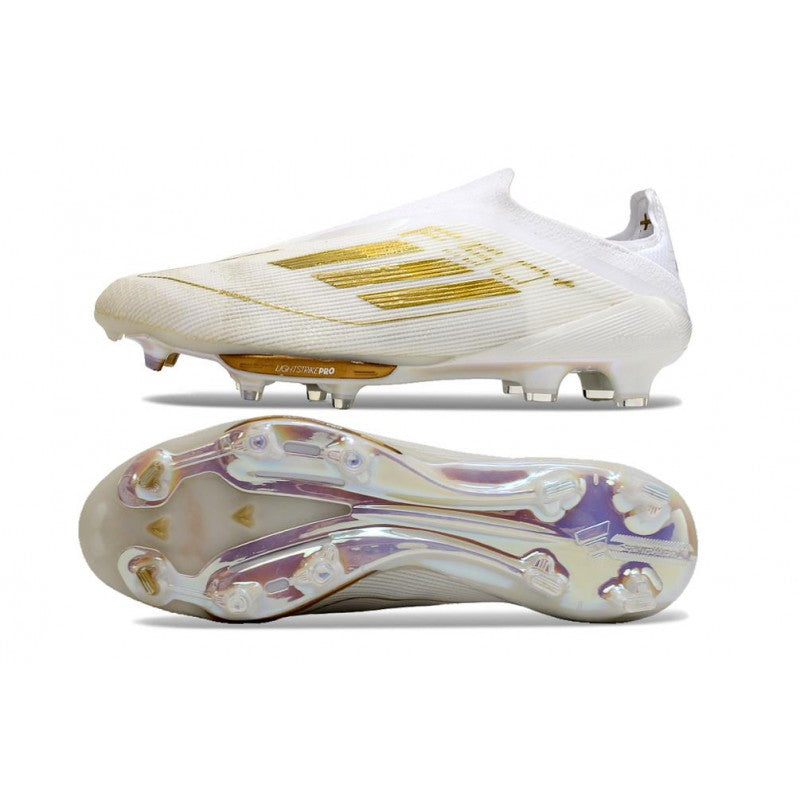 Adidas F50+ Sans Lacets FG Day Spark Blanc Doré