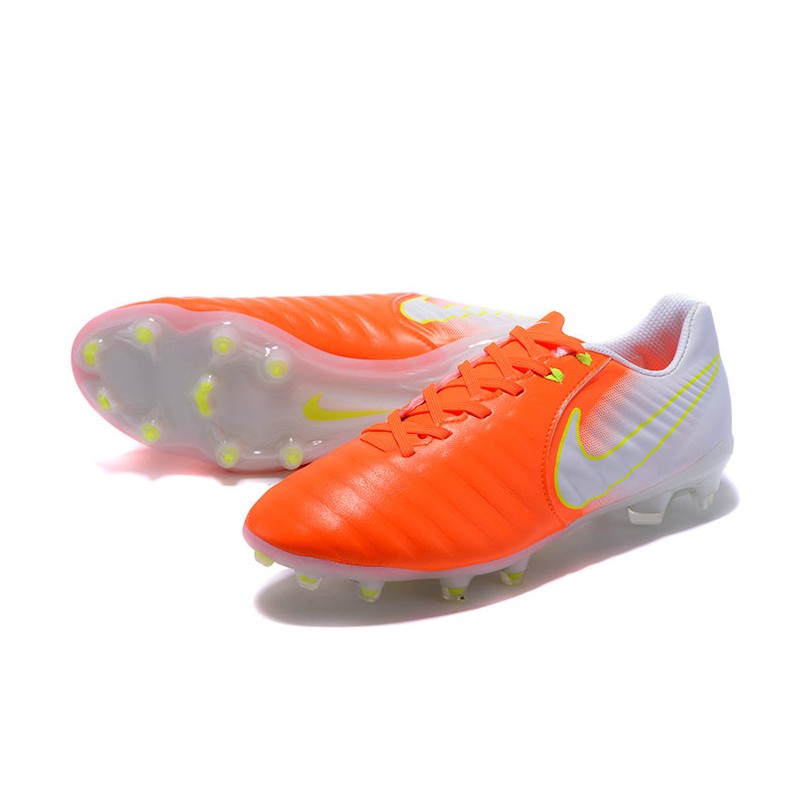 Nike Crampon Foot Tiempo Legend VII FG ACC Orange Blanc