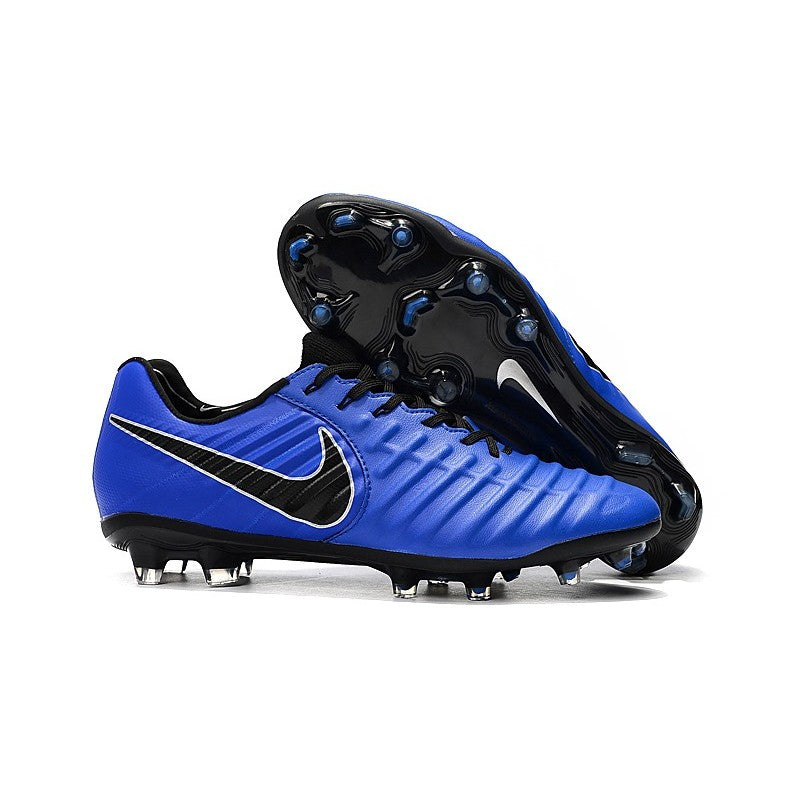 Nike Crampons Tiempo Legend VII Elite FG Bleu Noir