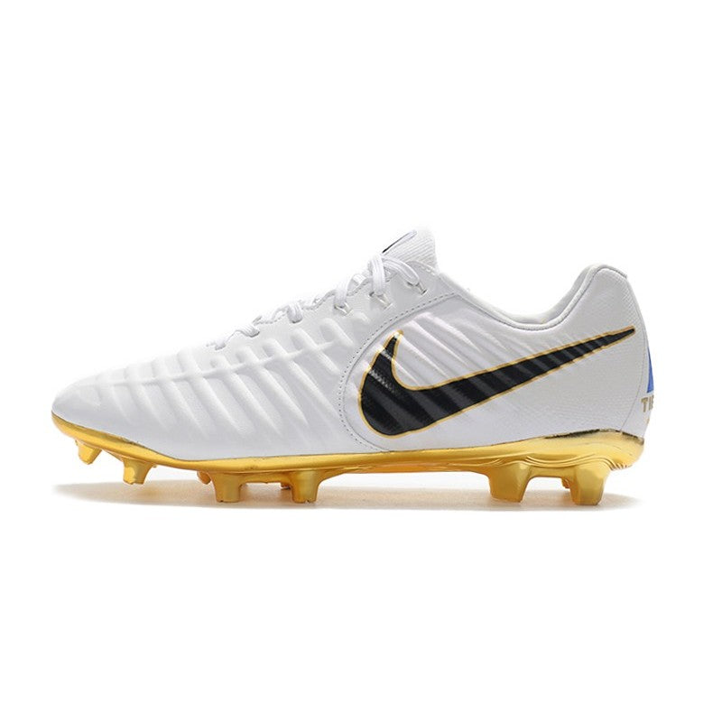 Nike Crampons Tiempo Legend VII Elite FG Blanc Or