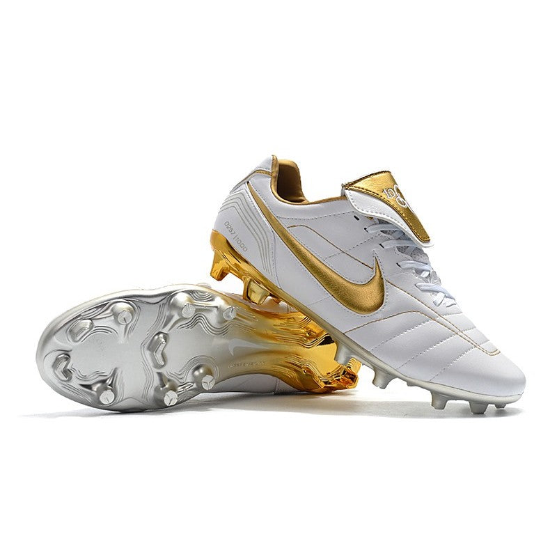Nike Crampons Tiempo Legend VII Elite R10 FG Blanc Or