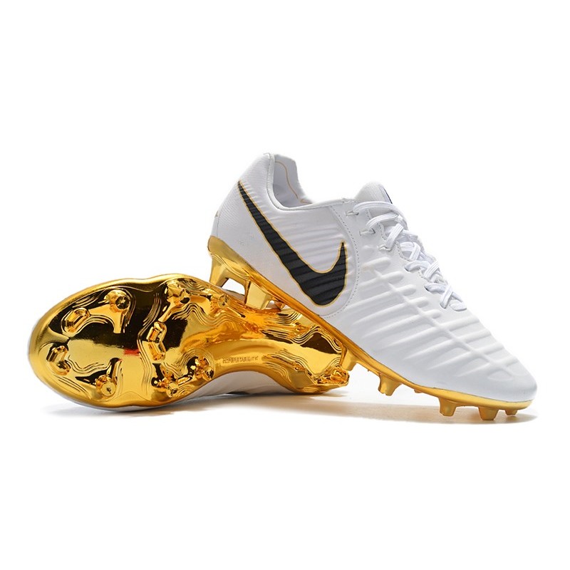 Nike Crampons Tiempo Legend VII Elite FG Blanc Or