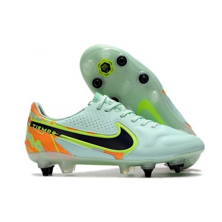 Nike Tiempo Legend 9 Elite SG PRO Barely Vert Noirened Bleu Orange Total