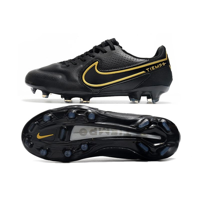 Nike Tiempo Legend 9 Elite FG Nouveau Noir Gris Foncé Métallique Anthracite