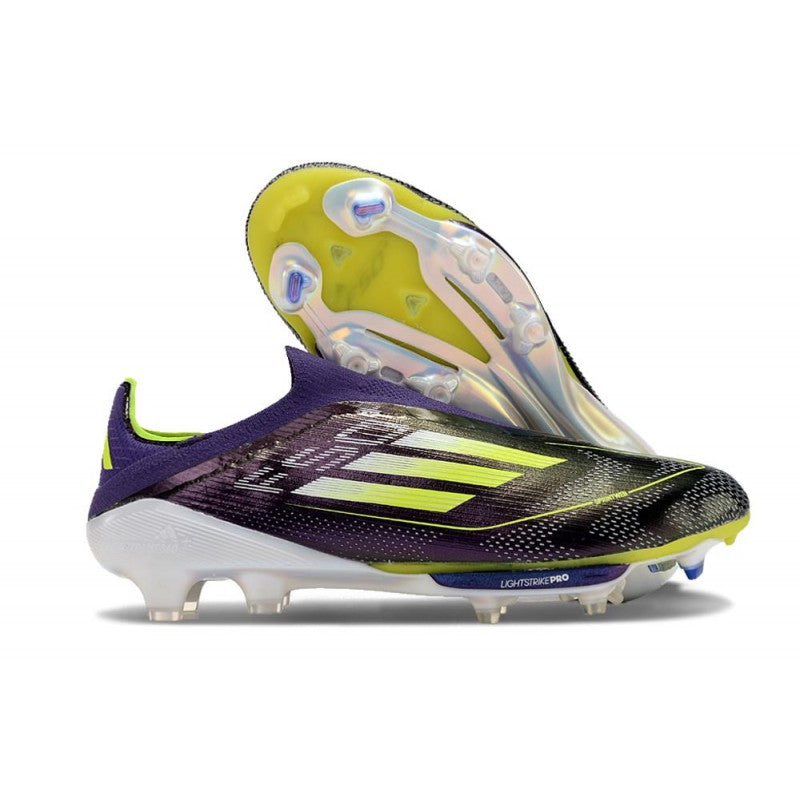Adidas F50+ Sans Lacets FG Fast Reborn Violet Blanc Lucid Lemon ÉDITION LIMITÉE