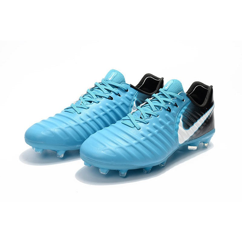 Nike Tiempo Legend VII FG Crampons Bleu Noir