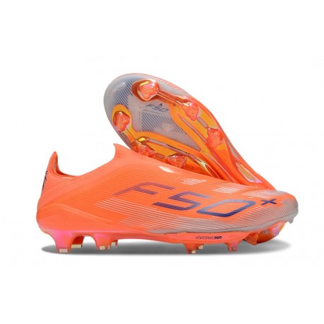 Adidas F50+ Sans Lacets FG Orange Noir