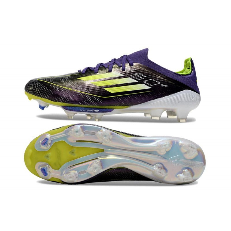 Adidas F50+ Elite FG Fast Reborn Violet Blanc Lucid Lemon ÉDITION LIMITÉE