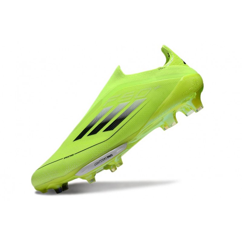 Adidas F50+ Sans Lacets FG Jaune Solaire Noir