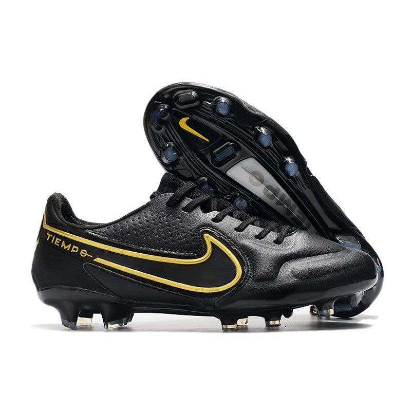 Nike Tiempo Legend 9 Elite FG Nouveau Noir Gris Foncé Métallique Anthracite