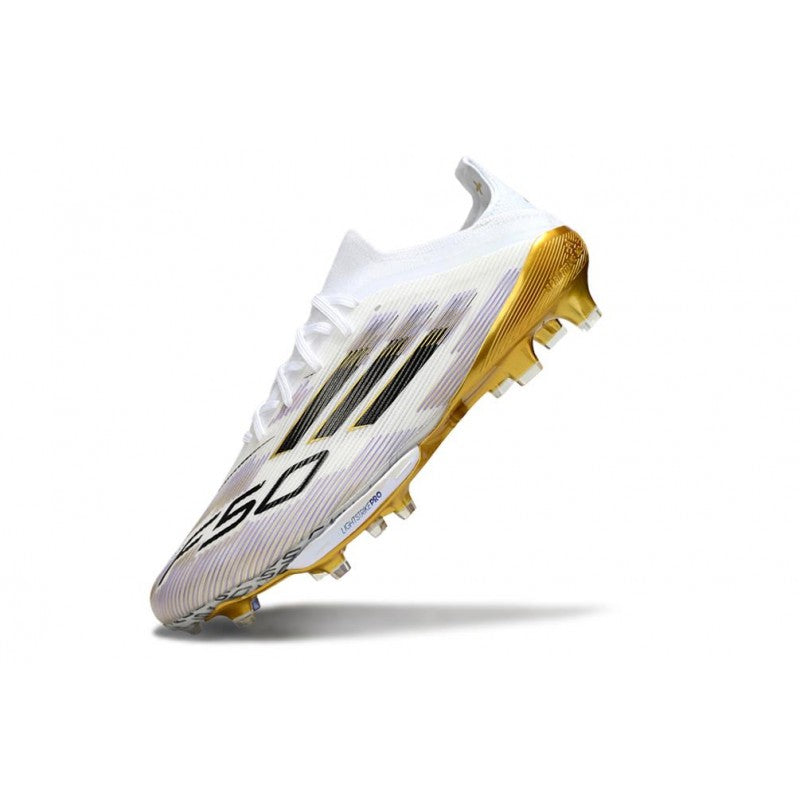 Adidas F50+ FG Blanc Noir Or Mét