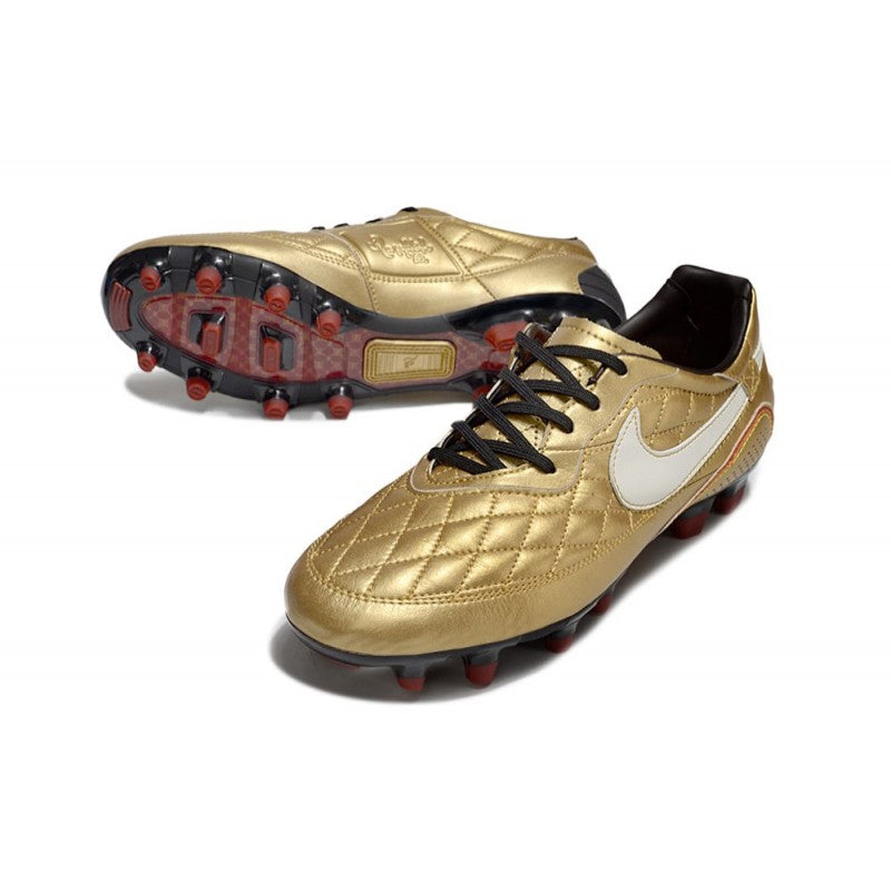 Nike Tiempo Legend X Elite FG R10 Or Blanc