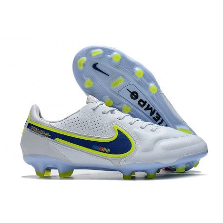 Nike Tiempo Legend 9 Elite FG Nouveau Blanc Bleu