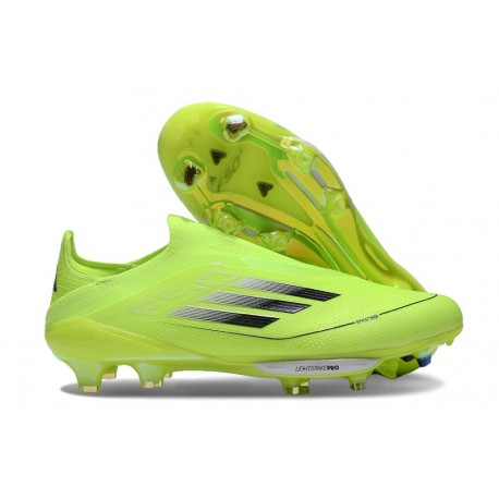 Adidas F50+ Sans Lacets FG Jaune Solaire Noir