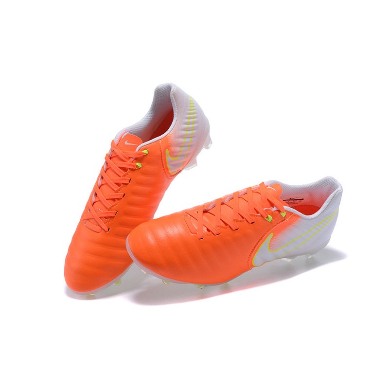 Nike Crampon Foot Tiempo Legend VII FG ACC Orange Blanc