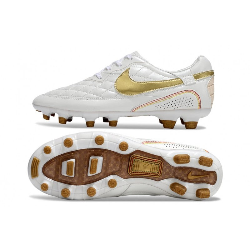 Nike Tiempo Legend X Elite FG Ronaldo Blanc Or