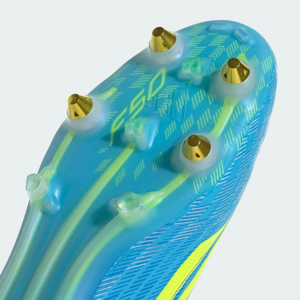 adidas F50 Elite Laceless SG Ice Cold Precision - Lucid Ray Blue/Jaune/Light Utility Aqua